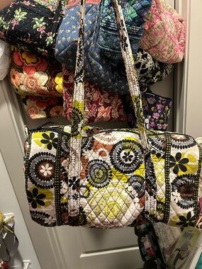 Vera Bradley- Cocoa Moss- medium weekender duffle